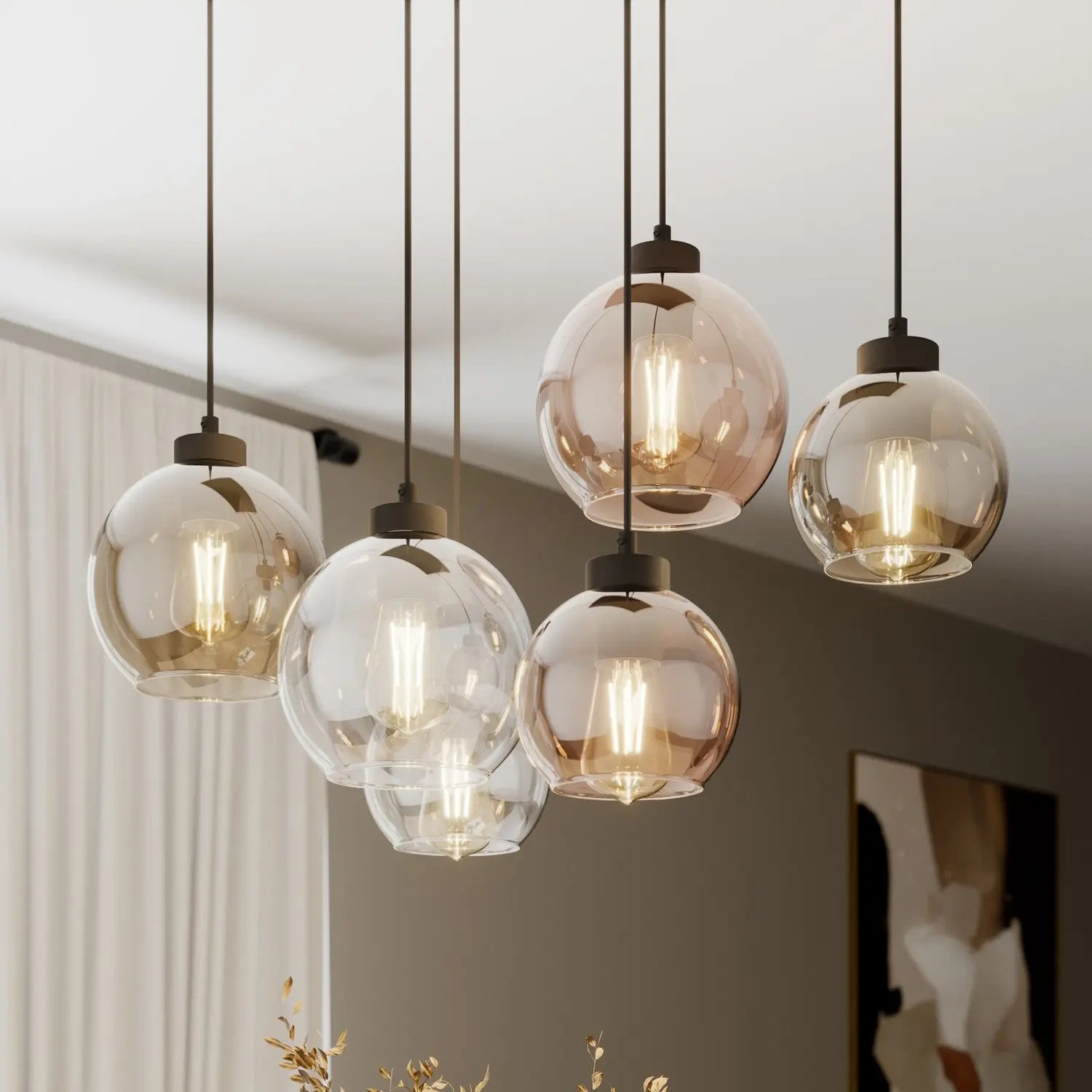 B-Ware Tk Lighting Cubus Hängeleuchte Pendelleuchte Lampe 6 Flg E27 Led 74cm Siehe Text - 5901780521646
