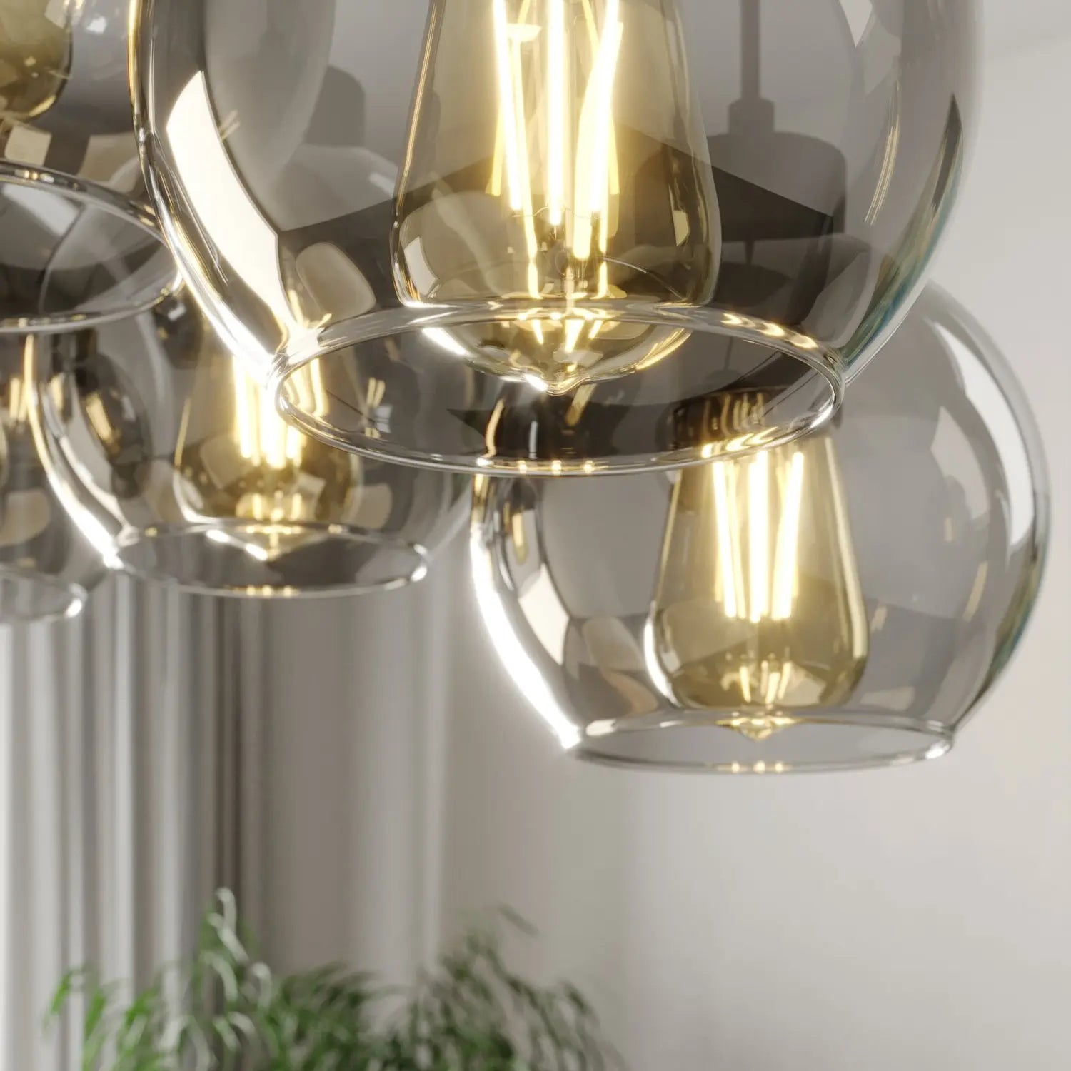 B-Ware Euluna Hängelampe Pendelleuchte Glas Rauchgrau Cubus Hängeleuchte Esszimmer 9914 - 5901780541132