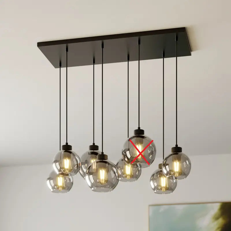 B-Ware Euluna Hängelampe Pendelleuchte Glas Cubus Hängeleuchte 95cm Siehe Text/Foto - 5901780541132