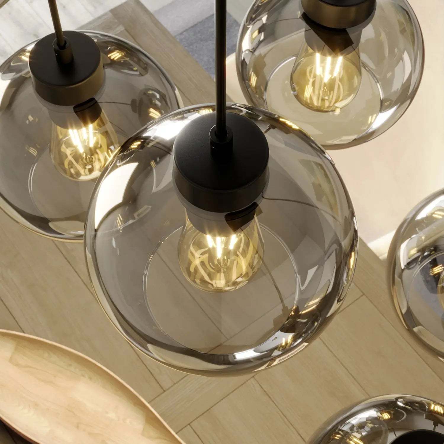 B-Ware Euluna Hängelampe Pendelleuchte Glas Rauchgrau Cubus Hängeleuchte Esszimmer 9914 - 5901780541132