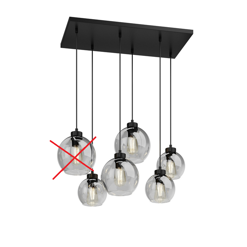 Euluna Hängeleuchte Cubus Hängelampe Lampe Leuchte Sechsflammig Siehe Text/Foto B-Ware - 5901780528331