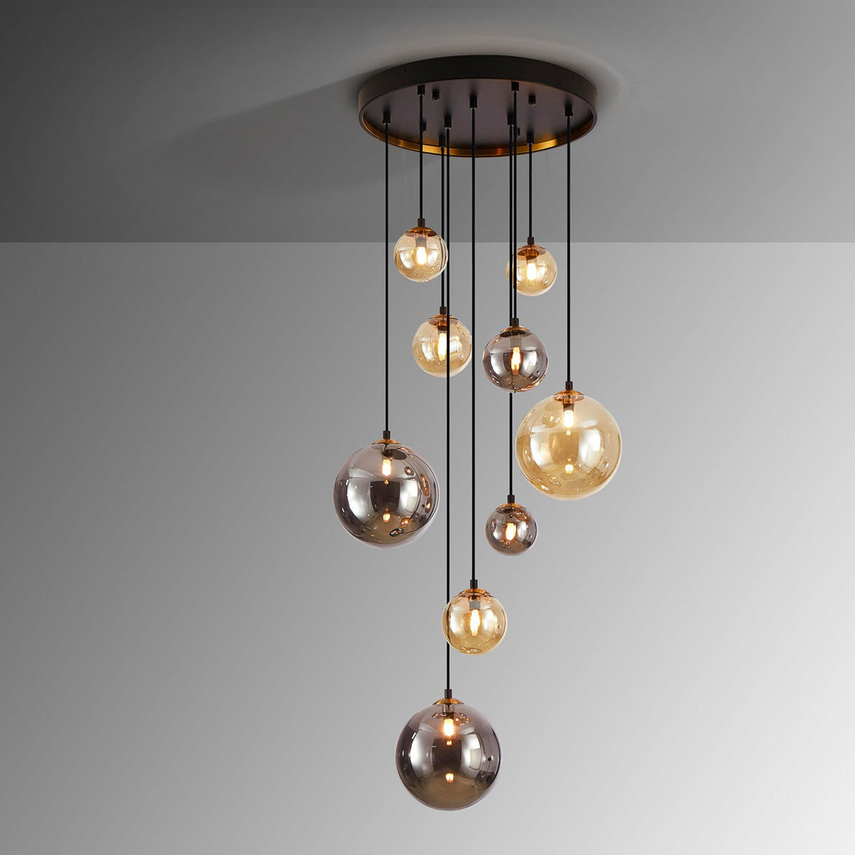Schuller Valencia Hängeleuchte Pendelleuchte Leuchte amber smoke Ø 55 cm - 8435435333348