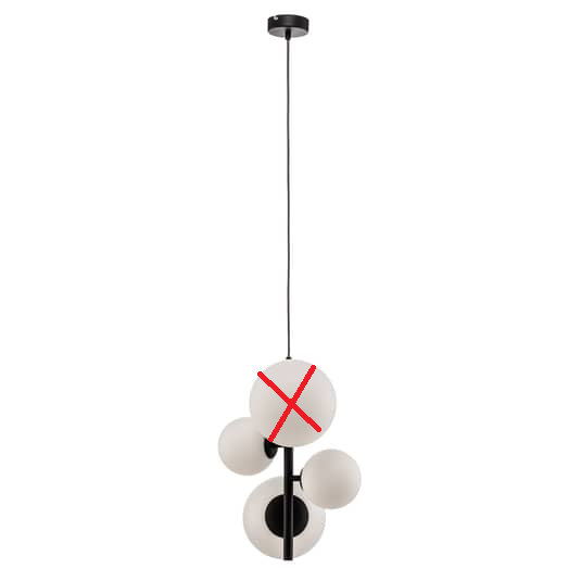 Euluna Hängeleuchte Dione Vierflammig Schwarz Deckenlampe E27 Siehe Text/Foto B-Ware - 5904798654306