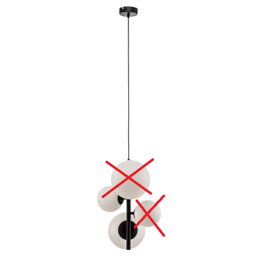Euluna Hängeleuchte Dione Vierflammig Schwarz Deckenlampe Siehe Text/Foto B-Ware - 5904798654306
