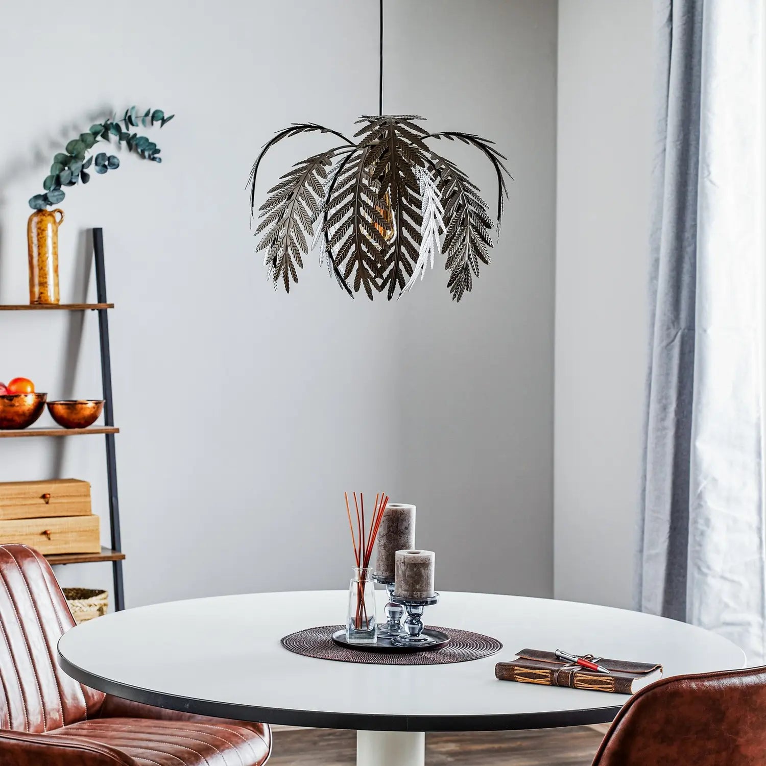 B-Ware Hängeleuchte Dubai Hängelampe Leuchte Palmendekor Deckenleuchte ø 46cm Bronze - 8030626540378