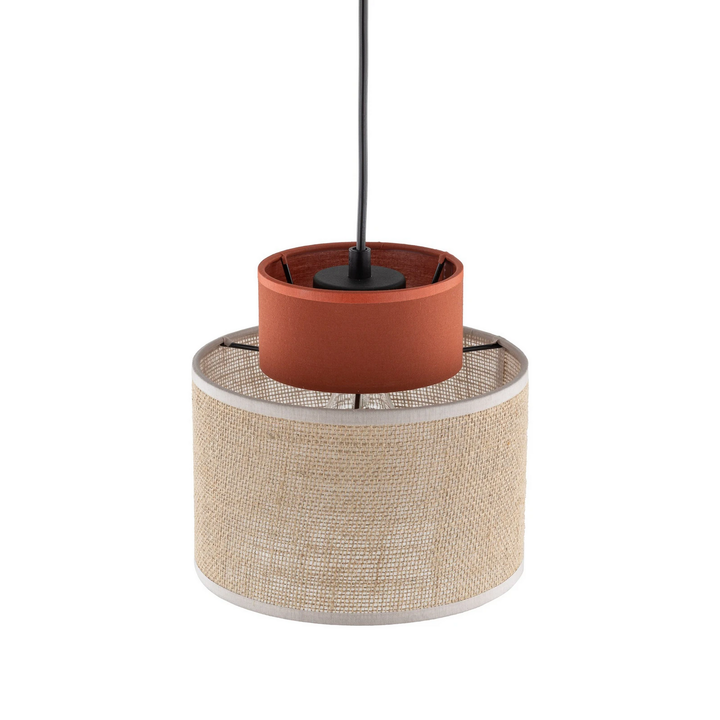 Hängeleuchte Duo ø 38 Cm Rostbraun Naturbraun Jute Deckenlampe Lampe Leuchte B-Ware - 10026657