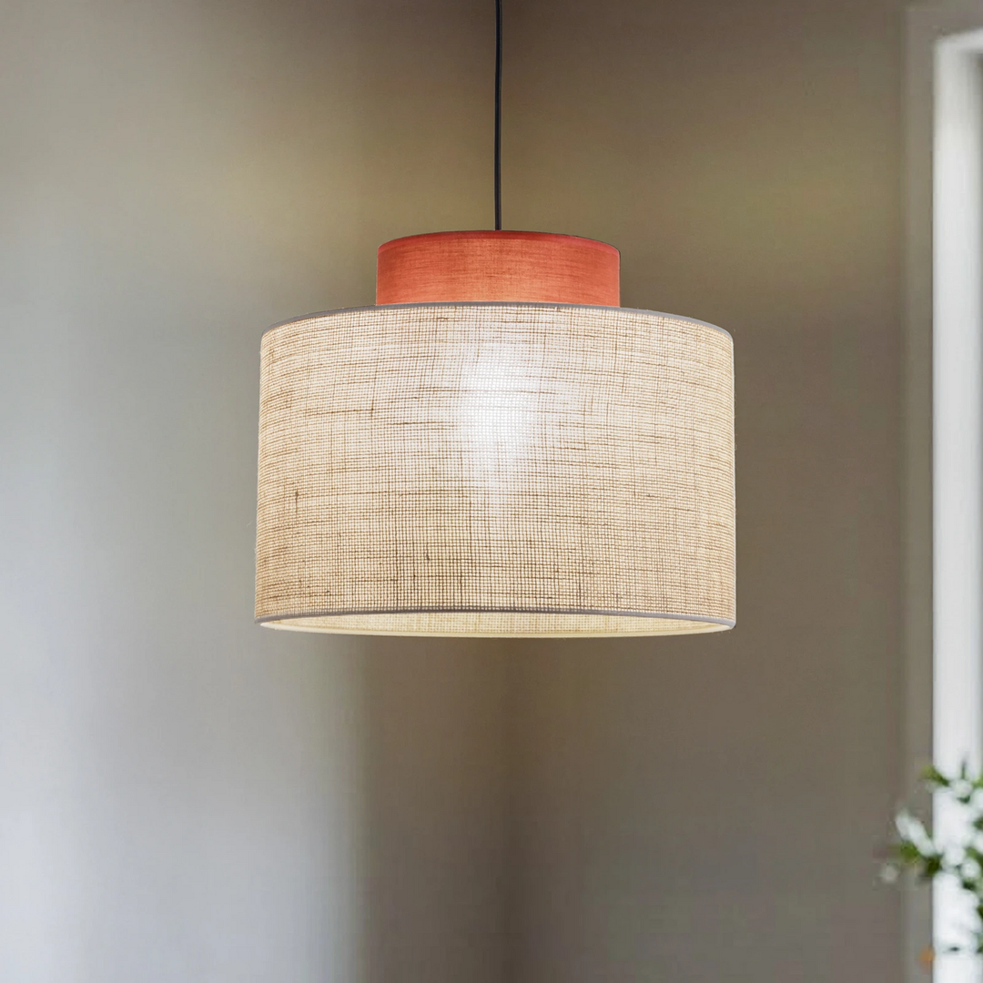 Hängeleuchte Duo ø 38 Cm Rostbraun Naturbraun Jute Deckenlampe Lampe Leuchte B-Ware - 10026657