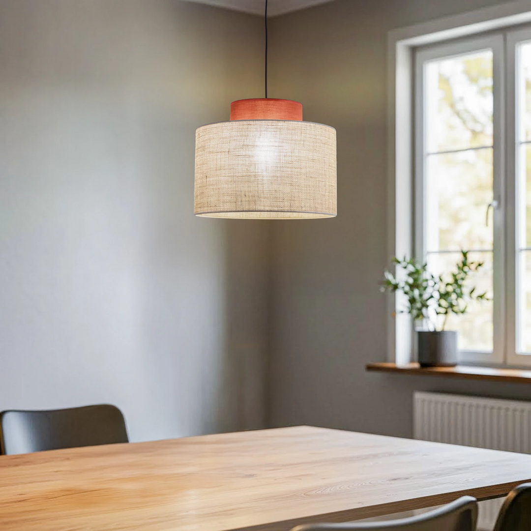 Hängeleuchte Duo ø 38 Cm Rostbraun Naturbraun Jute Deckenlampe Lampe Leuchte B-Ware - 10026657
