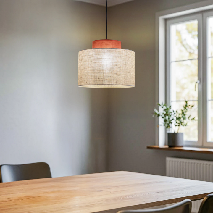 Hängeleuchte Duo ø 38 Cm Rostbraun Naturbraun Jute Deckenlampe Lampe Leuchte B-Ware - 10026657