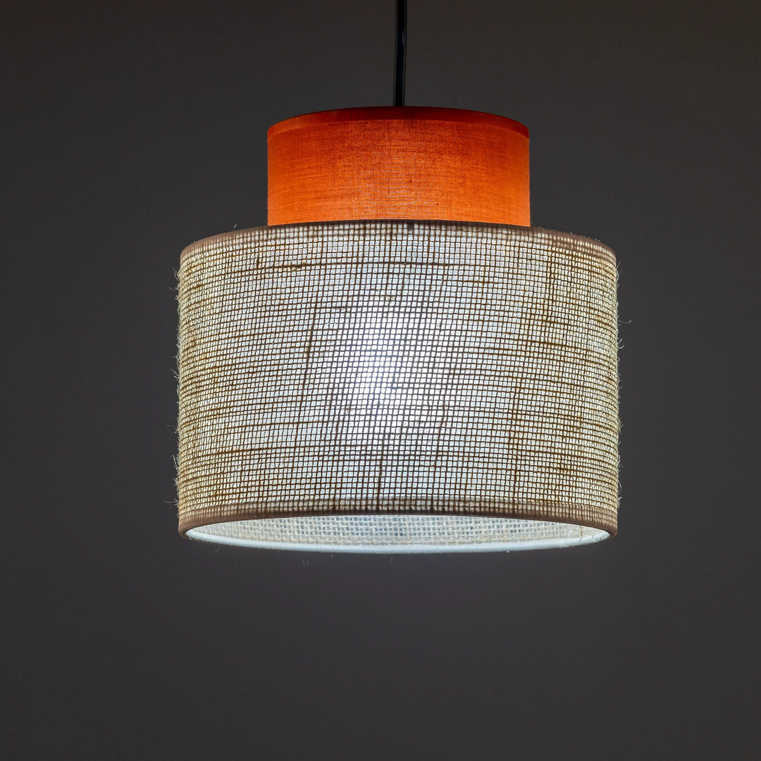 Hängeleuchte Duo ø 38 Cm Rostbraun Naturbraun Jute Deckenlampe Lampe Leuchte B-Ware - 10026657