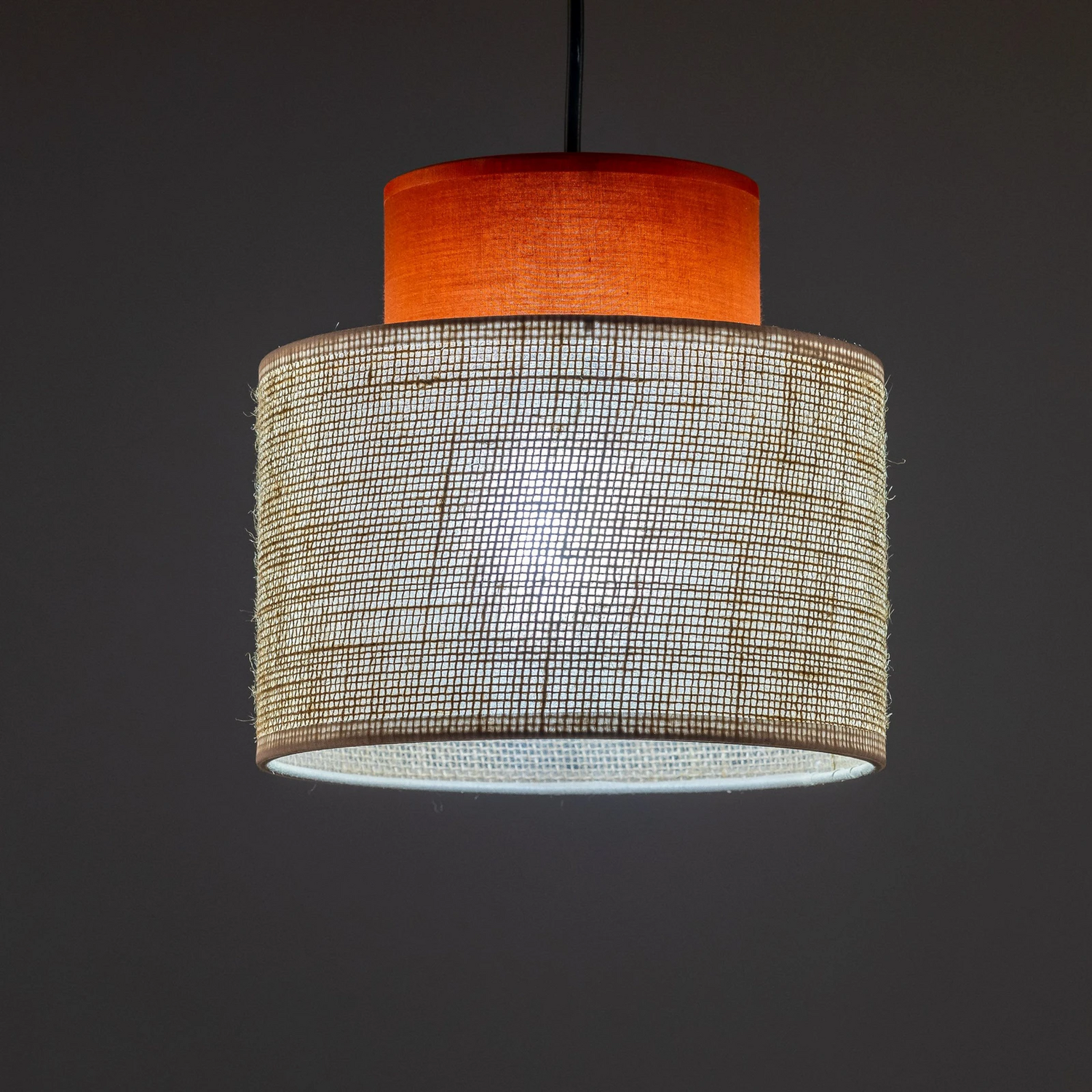 Hängeleuchte Duo ø 38 Cm Rostbraun Naturbraun Jute Deckenlampe Lampe Leuchte B-Ware - 10026657