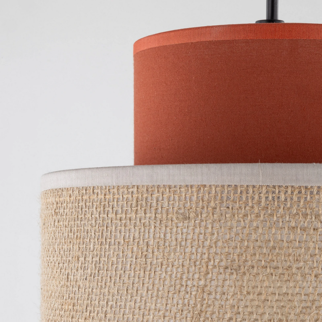 Hängeleuchte Duo ø 38 Cm Rostbraun Naturbraun Jute Deckenlampe Lampe Leuchte B-Ware - 10026657