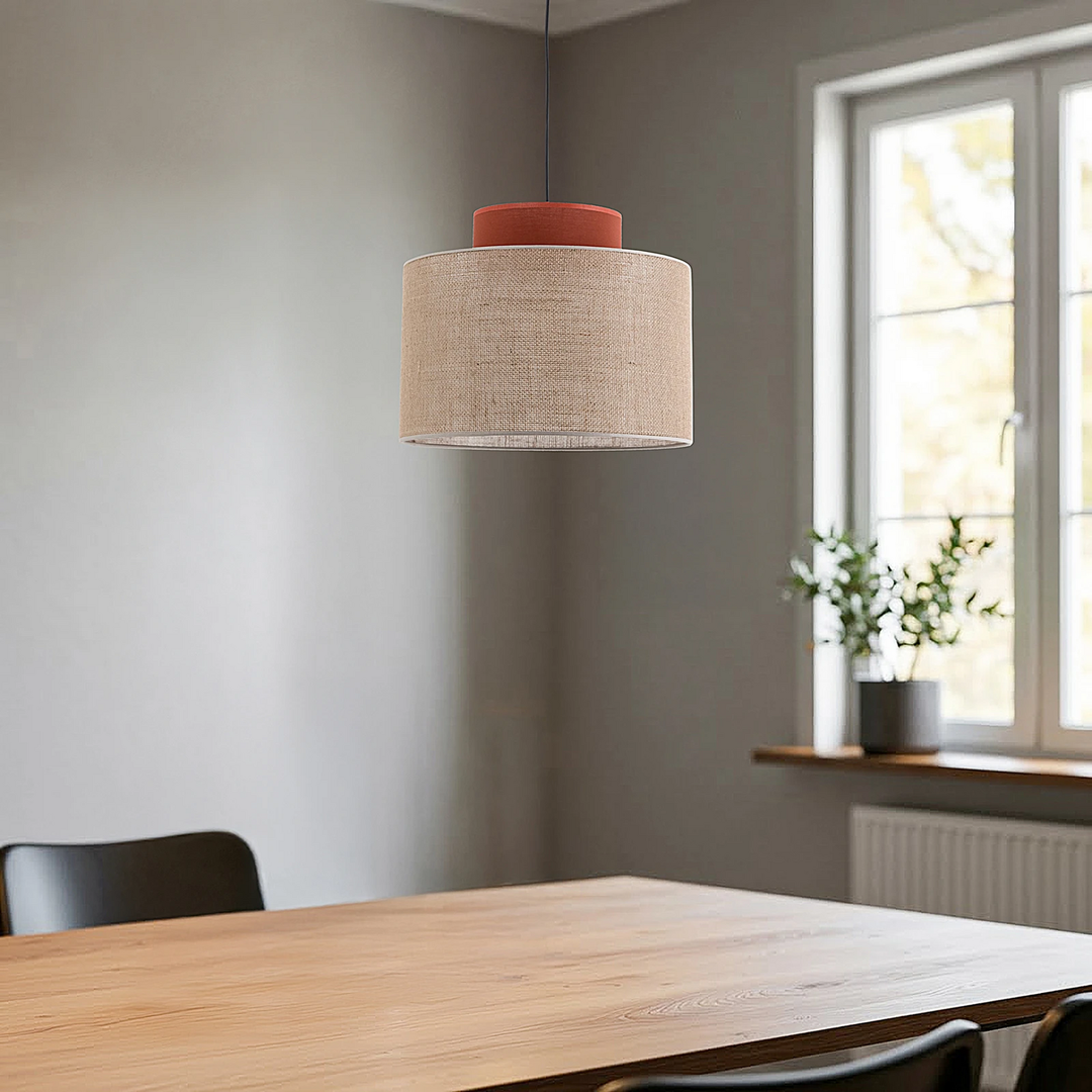 Hängeleuchte Duo ø 38 Cm Rostbraun Naturbraun Jute Deckenlampe Lampe Leuchte B-Ware - 10026657