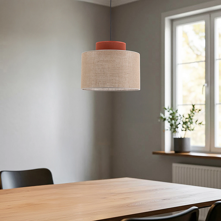 Hängeleuchte Duo ø 38 Cm Rostbraun Naturbraun Jute Deckenlampe Lampe Leuchte B-Ware - 10026657