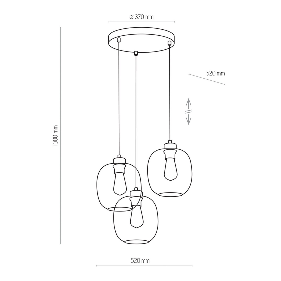 Euluna Hängeleuchte Elio Hängeleuchte Lampe Leuchte Dreiflammig Siehe Text/Foto B-Ware - 5901780531843