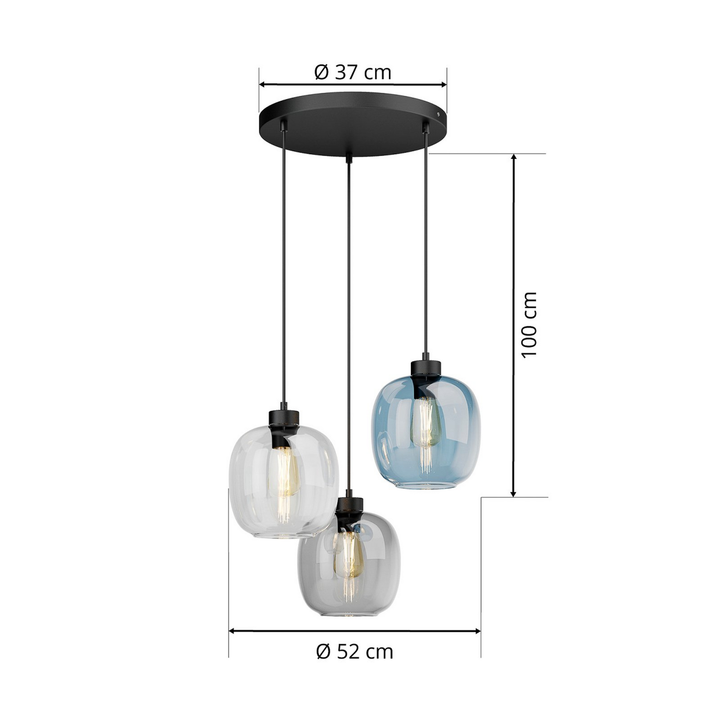 Euluna Hängeleuchte Elio Hängeleuchte Lampe Leuchte Dreiflammig Siehe Text/Foto B-Ware - 5901780531843