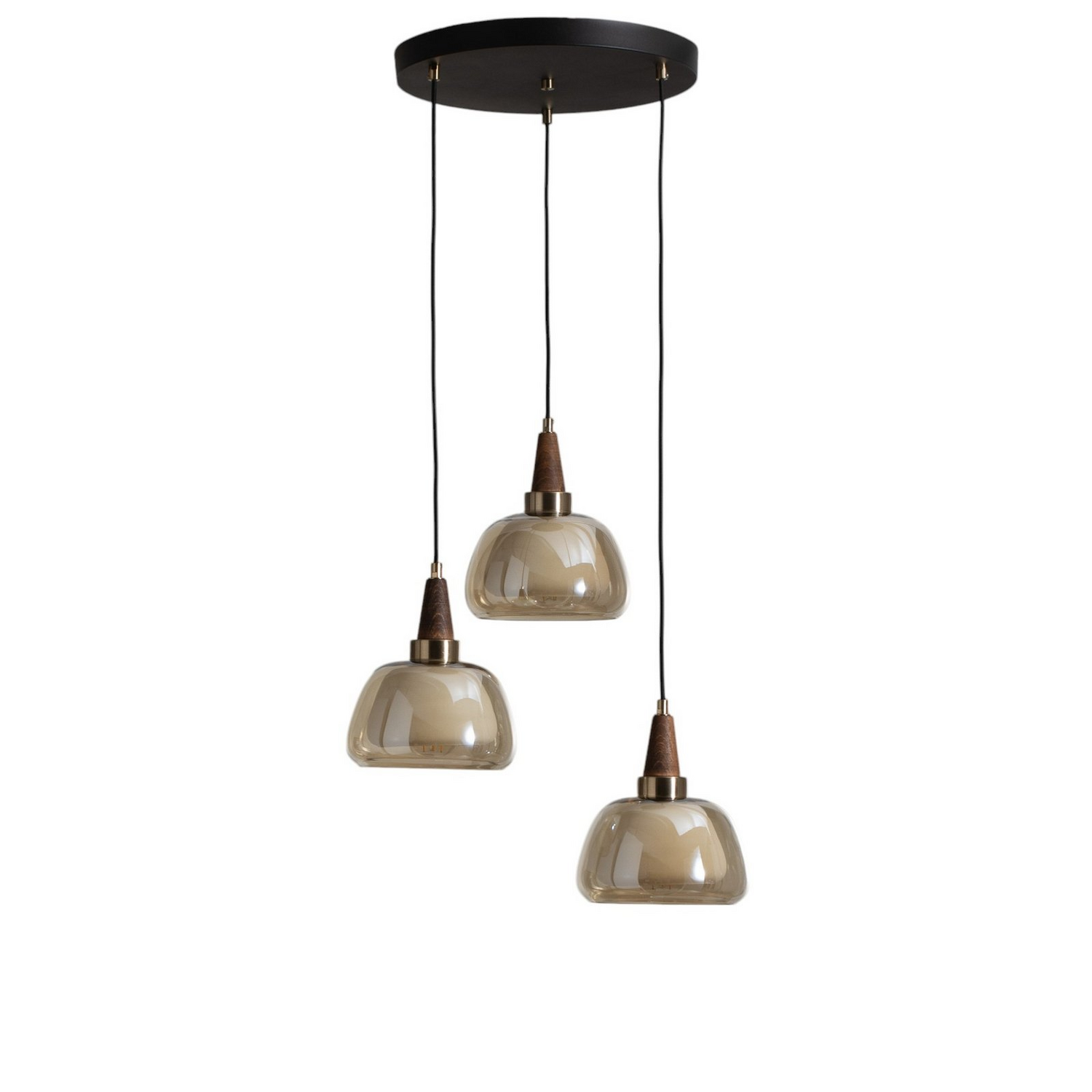B-Ware Ermo Hängeleuchte Pendelleuchte Glas Messing ø47cm 3 Flg Deckenlampe Siehe Text - 8698525682461