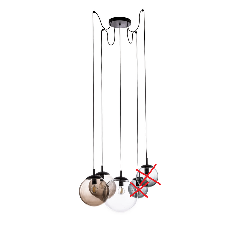 Hängeleuchte Esme Glas multicolor fünfflammig Deckenlampe Lampe SIEHE TEXT/FOTO - 5901780547967