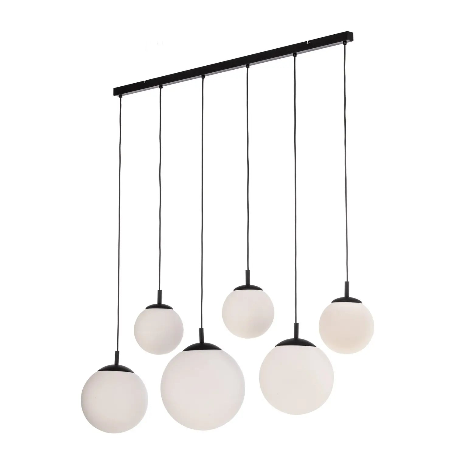 B-Ware Esme Hängeleuchte Pendelleuchte Opalglas Sechsflammig Linear Weiß Satiniert Glas - 5901780547929