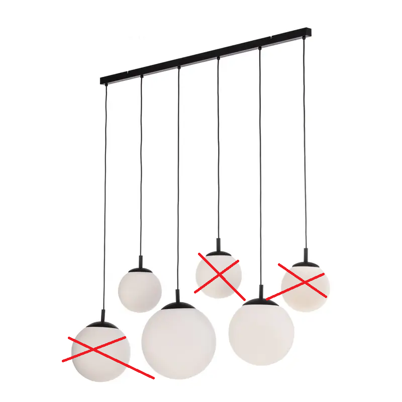 Esme Hängeleuchte Pendelleuchte Opalglas 6-flammig linear weiß SIEHE TEXT/FOTO - 5901780547929