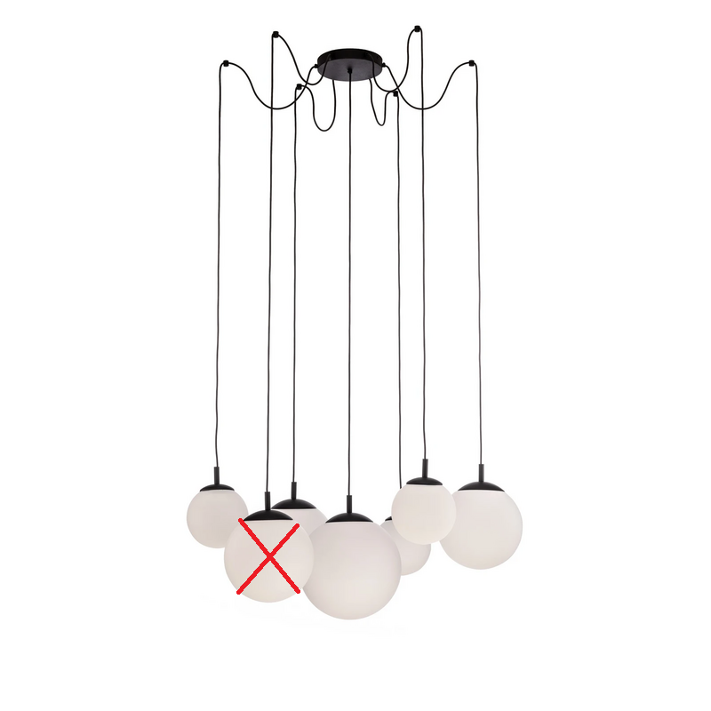 Hängeleuchte Esme Opalglas siebenflammig dezentral Deckenlampe SIEHE TEXT/FOTO - 5901780547943