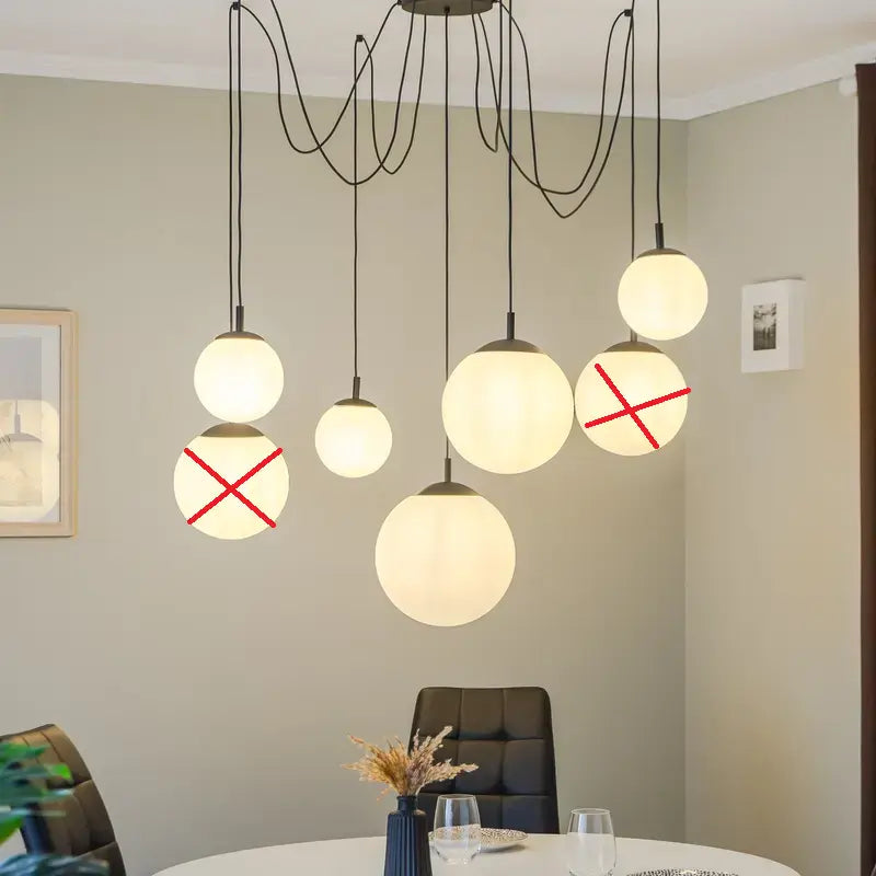 B-Ware Hängeleuchte Esme Opalglas 7 Flg Dezentral Deckenlampe Leuchte Siehe Text/Foto - 5901780547943