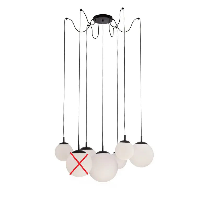 B-Ware Hängeleuchte Esme Opalglas Siebenflammig Dezentral Deckenlampe Siehe Text/Foto - 5901780547943