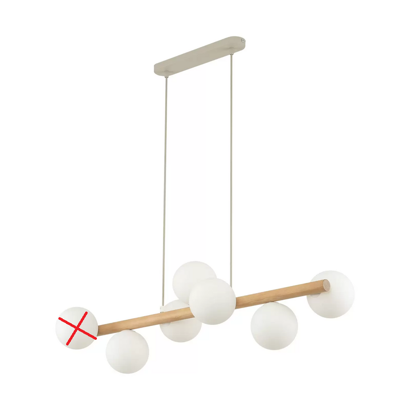 Hängeleuchte Estera Opal Holz Deckenlampe Deckenleuchte Lampe Siehe Siehe Text/F B-Ware - 5901780559052