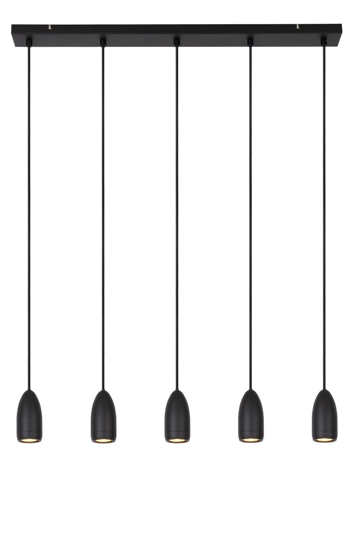 Lucide Evora Hängeleuchte Deckenleuchte Pendelleuchte Lampe 5 Flg Schwarz Gu10  B-Ware - 5411212452528