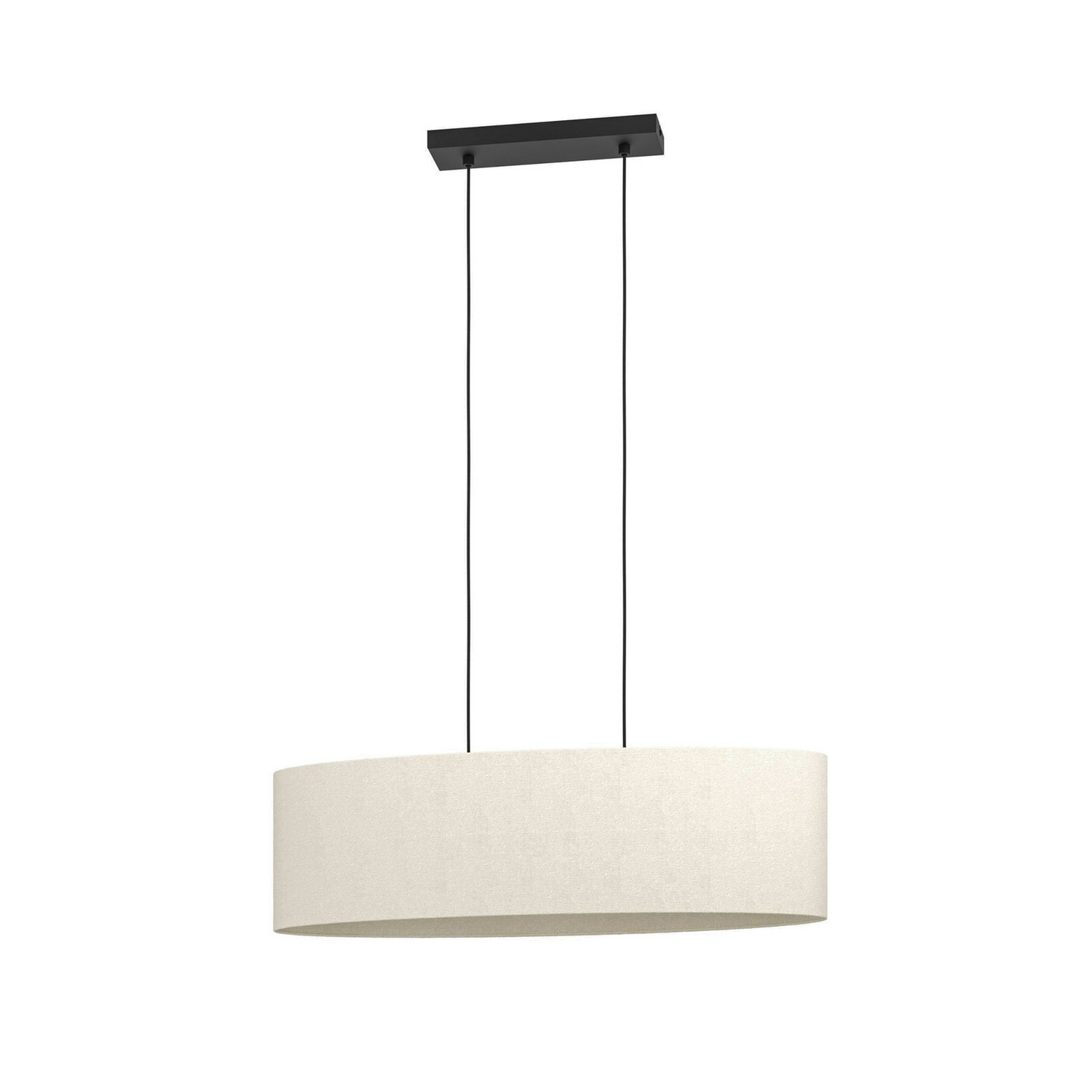 B-Ware Eglo Hängeleuchte Febres Hängelampe Deckenlampe Länge 78 Cm Schwarz/Weiß Stoff