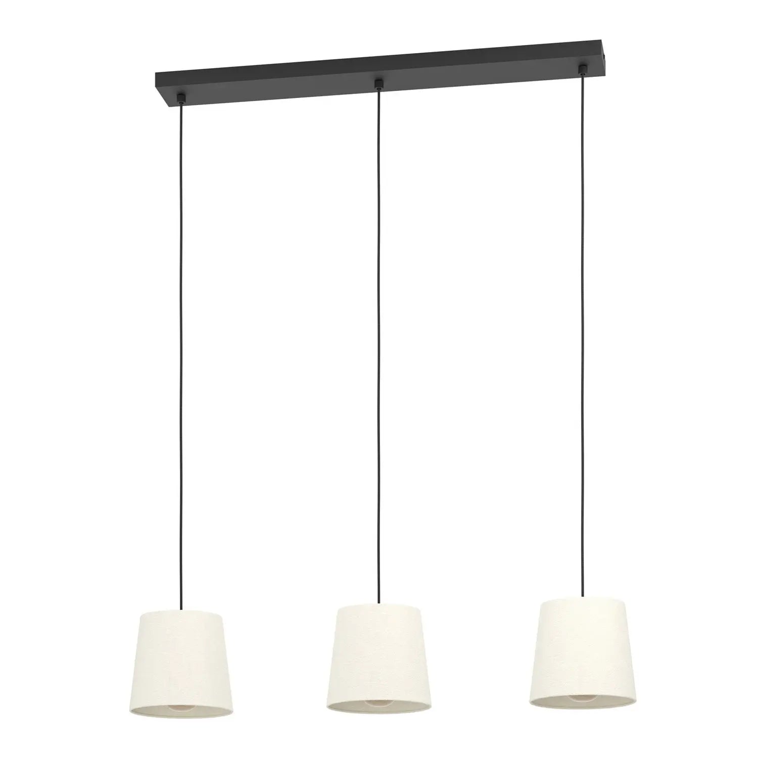 B-Ware Eglo Hängeleuchte Febres Hängelampe Leuchte Lampe Länge 88cm Schwarz/Weiß 3 F748 - 9008606312795