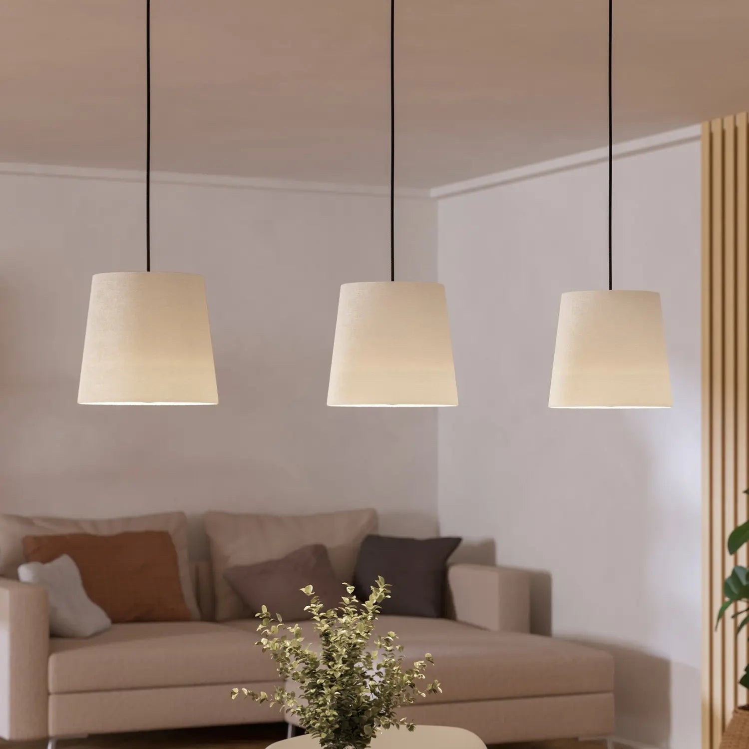 B-Ware Eglo Hängeleuchte Febres Hängelampe Leuchte Lampe Länge 88cm Schwarz/Weiß 3 F748 - 9008606312795