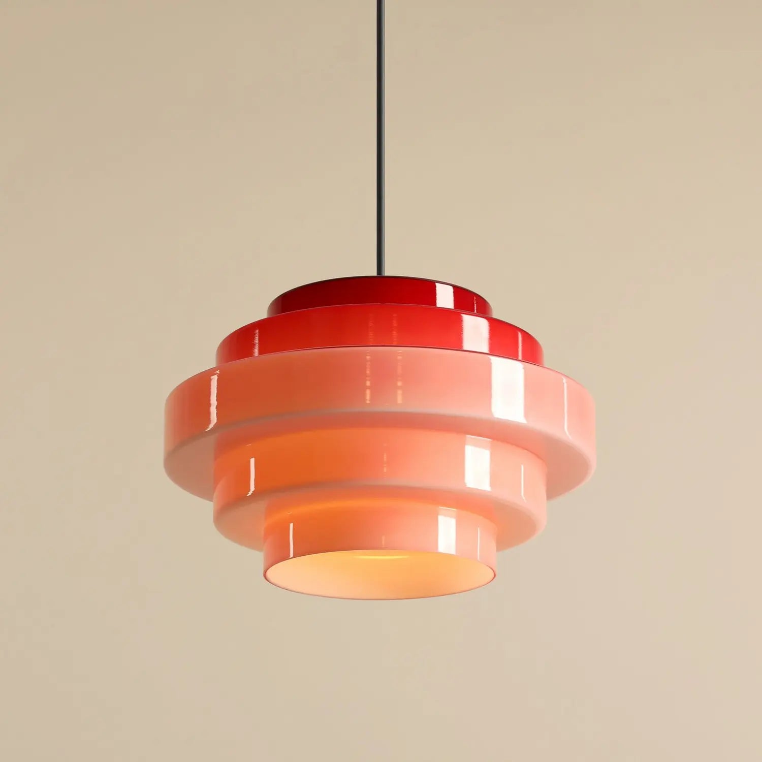 B-Ware Aldex Hängeleuchte Pendelleuchte Lampe Filo Glas Metall Rot Esszimmer ø 28 Cm510 - 5904798660079