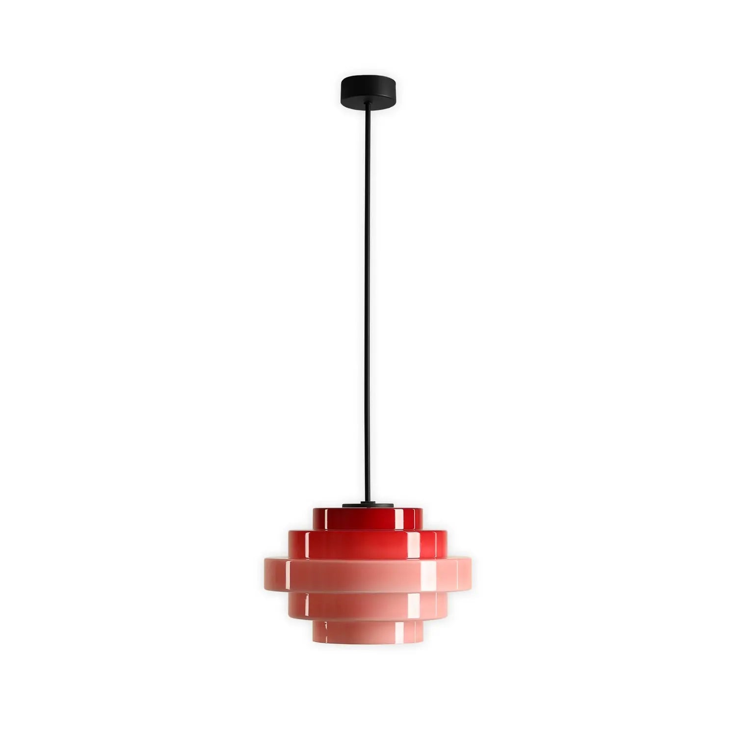 B-Ware Aldex Hängeleuchte Pendelleuchte Lampe Filo Glas Metall Rot Esszimmer ø 28 Cm - 5904798660079