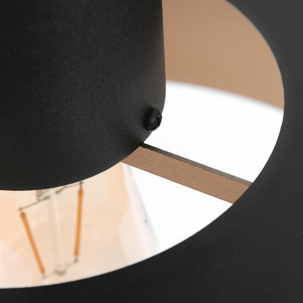 B-Ware Steinhauer Pendelleuchte Flinter Hängeleuchte Hängelampe Leuchte Schwarz 1 Fl. - 8712746148640