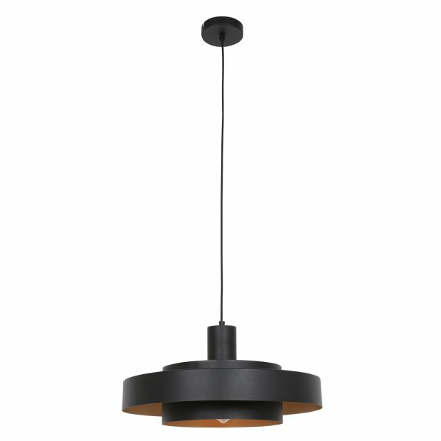 B-Ware Steinhauer Pendelleuchte Flinter Hängeleuchte Hängelampe Leuchte Schwarz 1 Fl. - 8712746148640