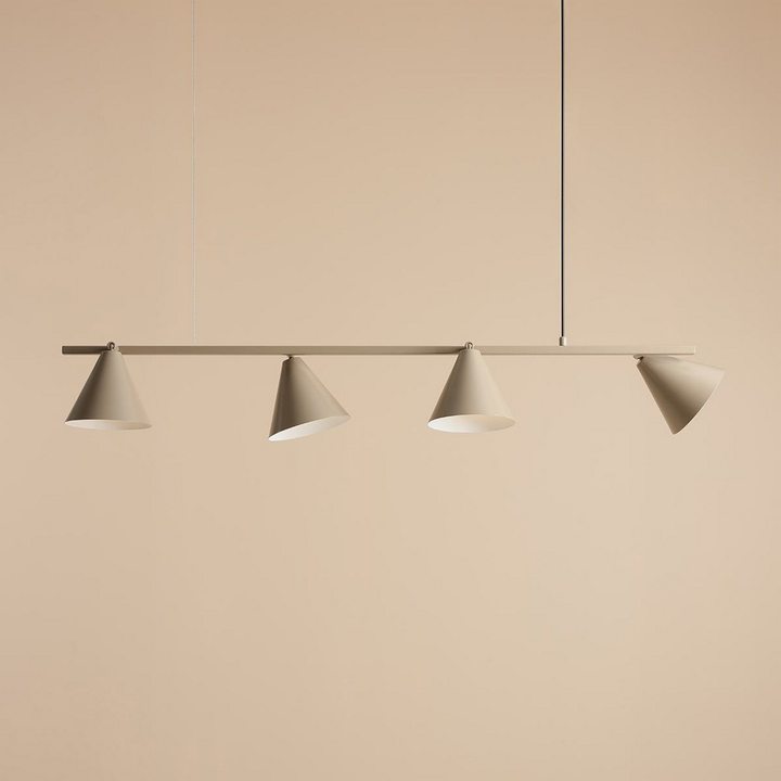 Markus Hängeleuchte Deckenlampe E27 Metall Beige 4 Flammig Kegel 80 W Hängelampe B-Ware - 5904798657543