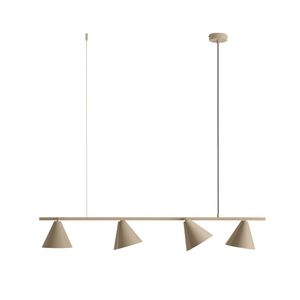 B-Ware Aldex Hängeleuchte Pendelleuchte Lampe Beige Metall Kegel 4 Flammig E27