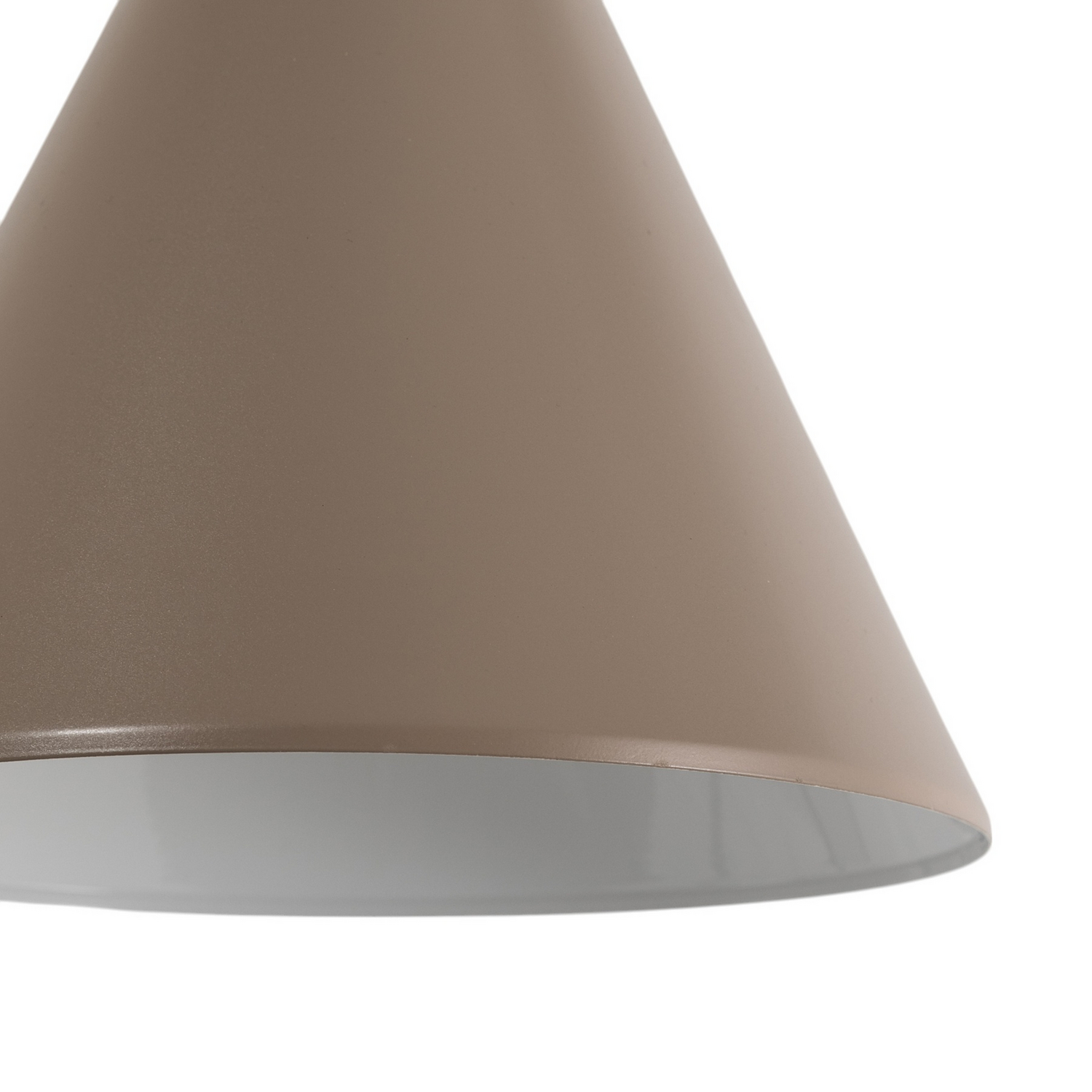 Hängeleuchte Pendelleuchte Lampe Beige Metall Kegel E27 24cm Form B-Ware - 5904798657550