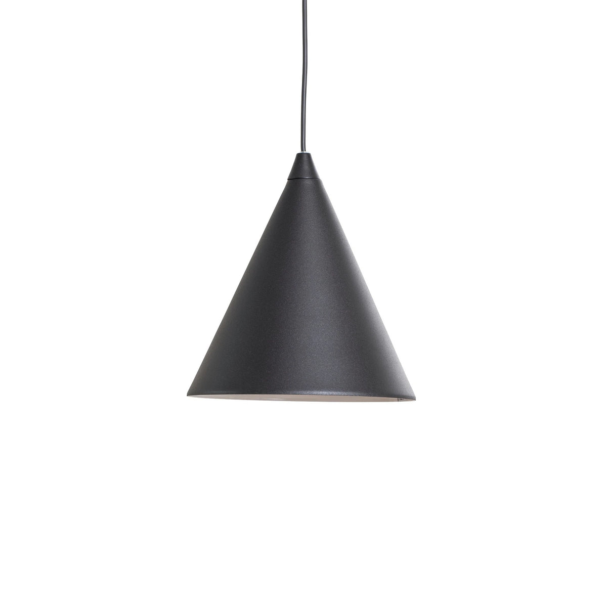Hängeleuchte Pendelleuchte Form Deckenlampe Metall Kegel Form E27 Ø24cm schwarz - 5904798657277