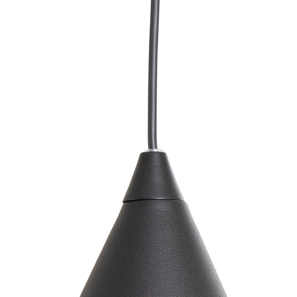 Hängeleuchte Pendelleuchte Form Deckenlampe Metall Kegel Form E27 Ø24cm schwarz - 5904798657277
