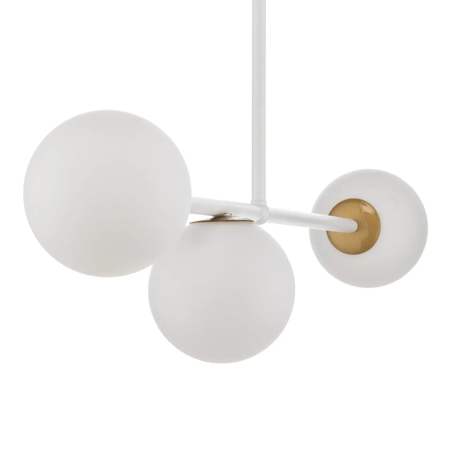 B-Ware Pendelleuchte Gama 3 Hängeleuchte Lampe Weiß 3 Flammig Glas Stahl Gold G9 Led - 5907554411199