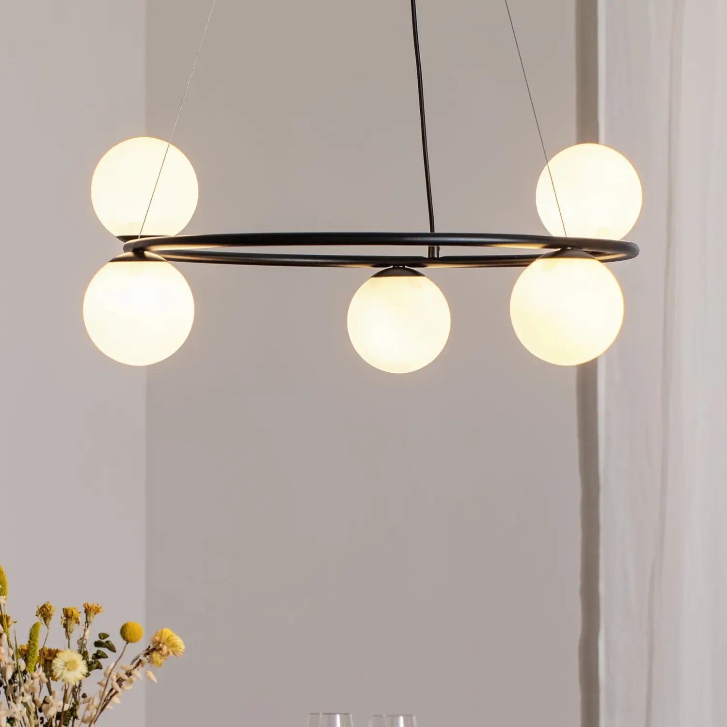 B-Ware Hängeleuchte Gama Pendelleuchte Schwarz Leuchte Lampe Glas G9 Led 5 Flammig 68cm - 5907554417719
