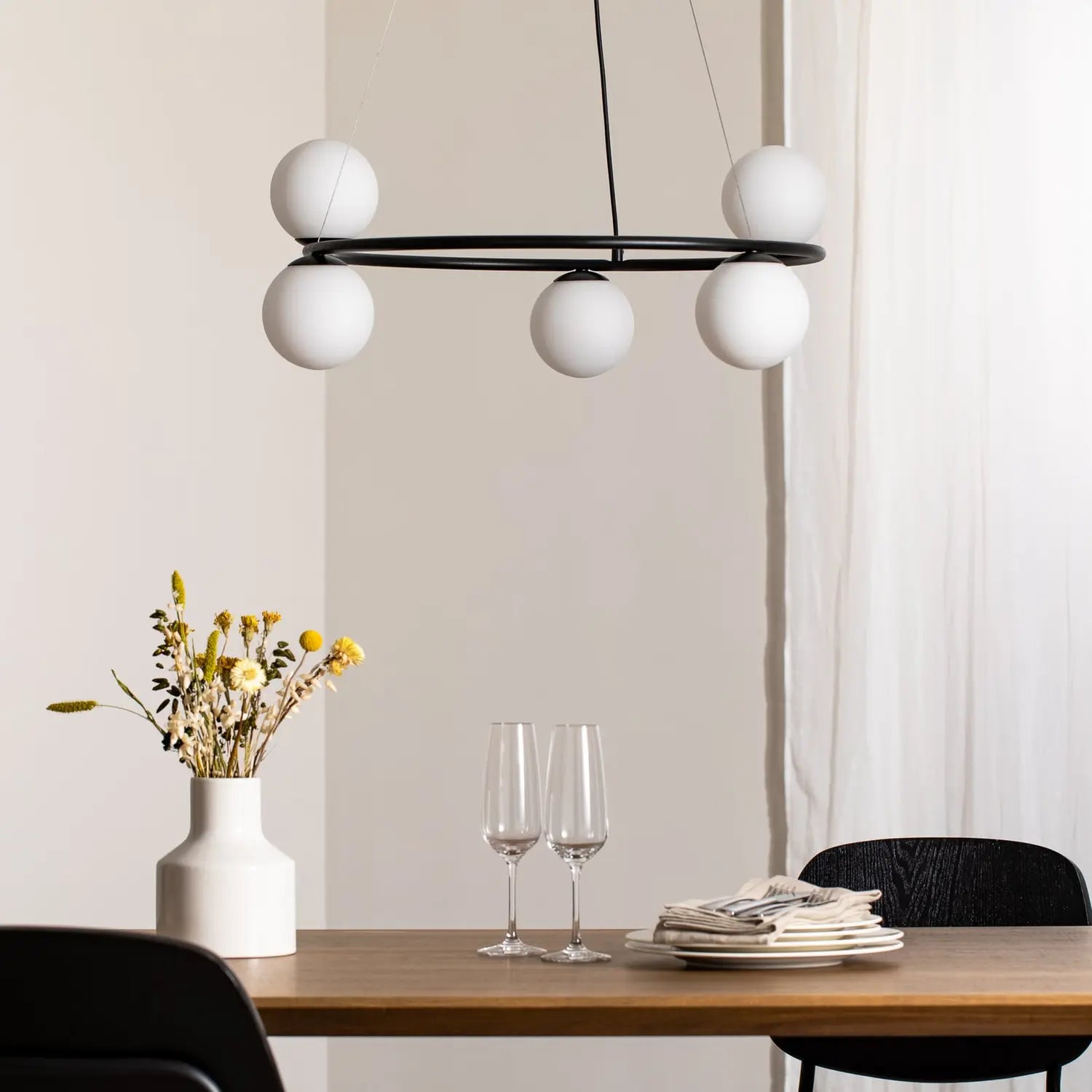 B-Ware Hängeleuchte Gama Pendelleuchte Schwarz Leuchte Lampe Glas G9 Led 5 Flammig 68cm - 5907554417719