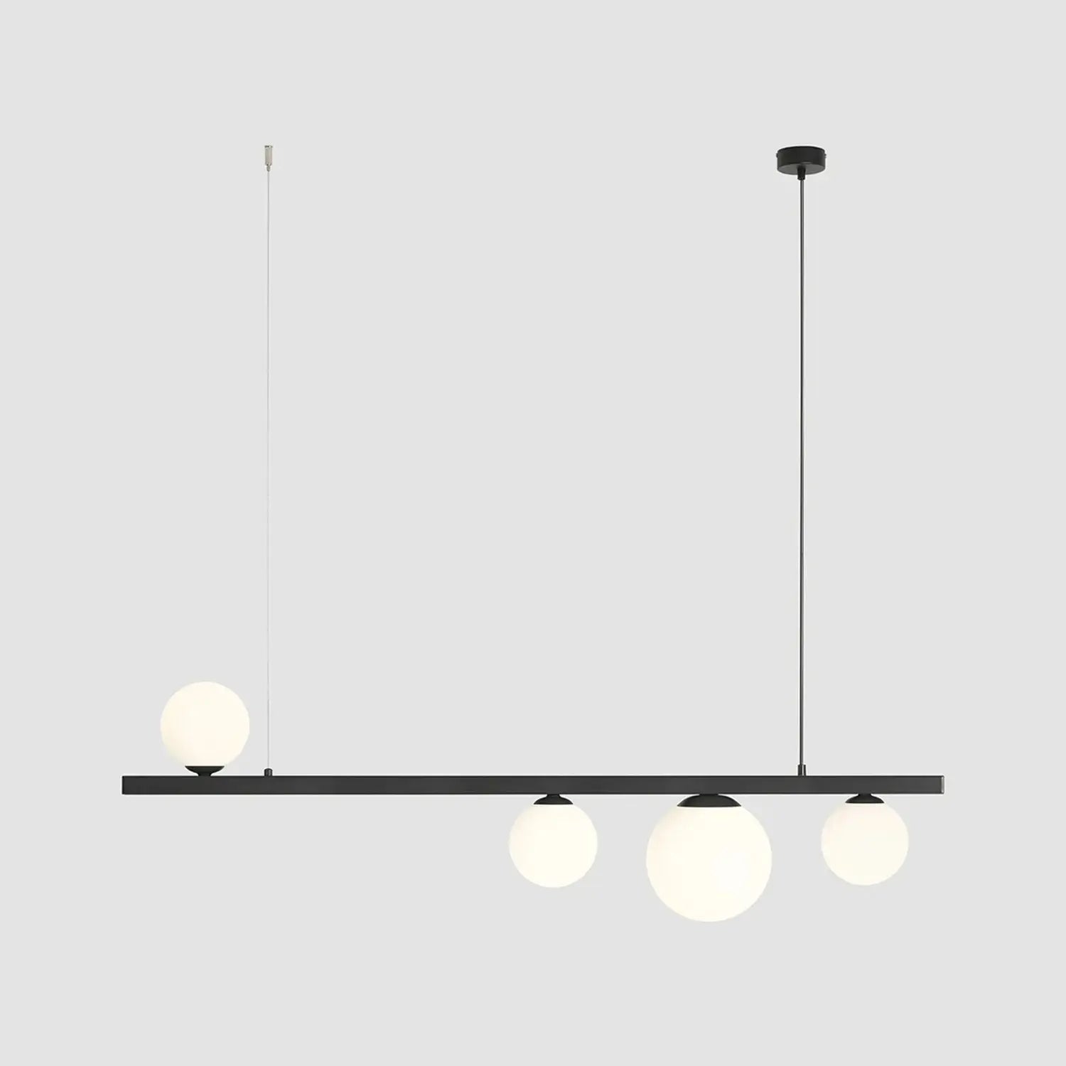 B-Ware Hängeleuchte Pendelleuchte Garda Balken Schwarz Metall Glas Esszimmer Lampe - 5904798655600