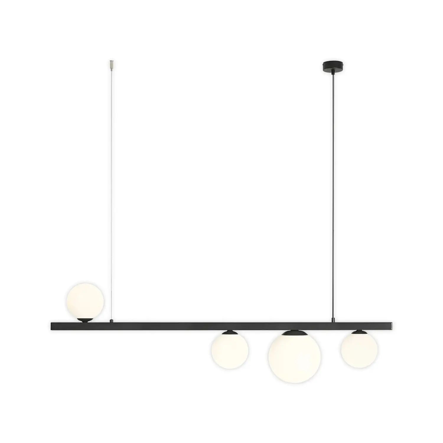 B-Ware Hängeleuchte Pendelleuchte Garda Balken Schwarz Metall Glas Esszimmer Lampe - 5904798655600