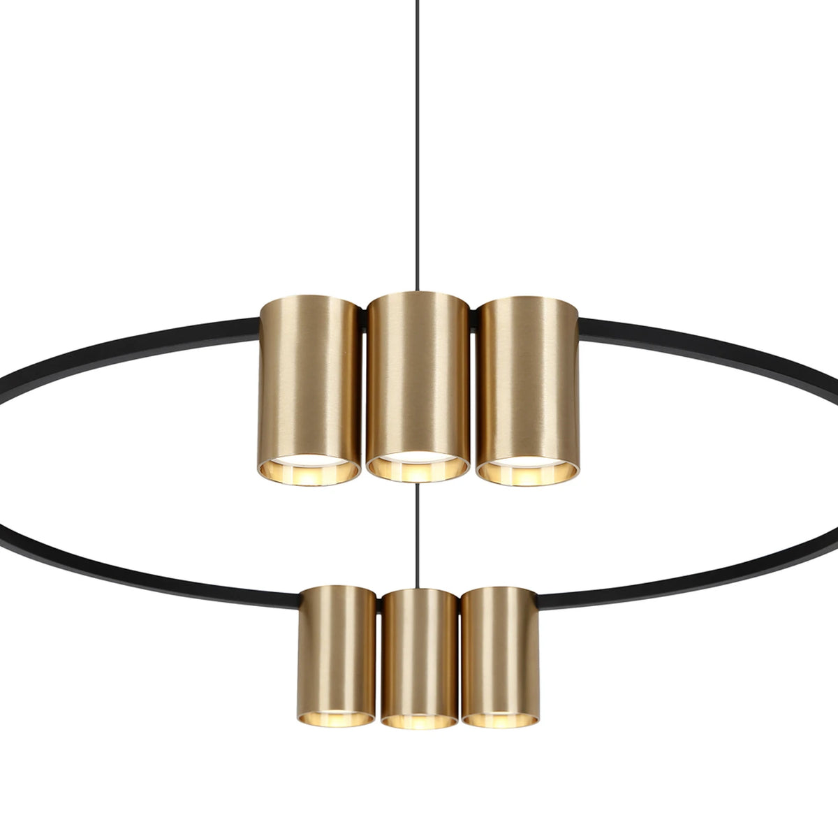Hängeleuchte Genesis LED Pendelleuchte dimmbar schwarz-gold 10xGU10 Ø60cm - 5902693803751
