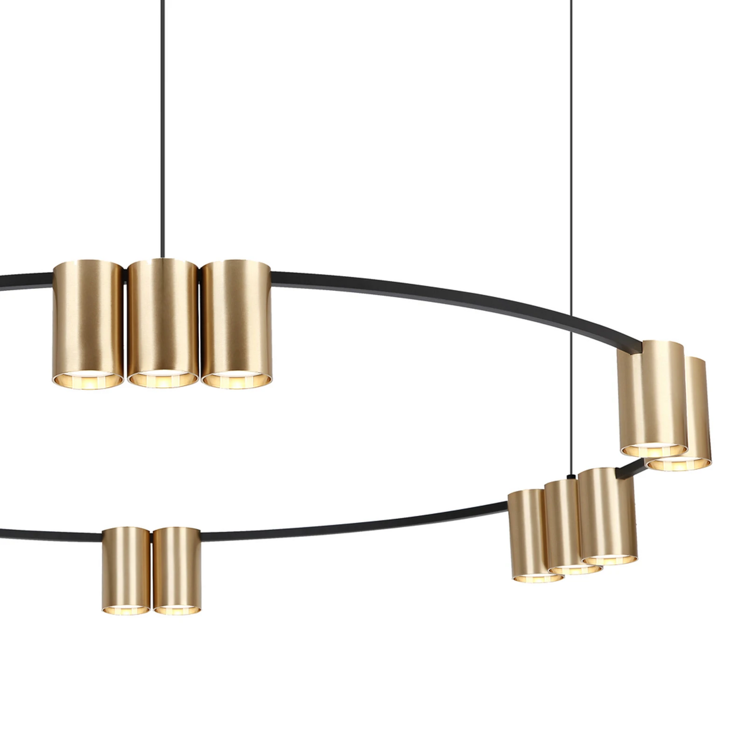 B-Ware Genesis Hängeleuchte Pendelleuchte Lampe Gu10 Decke Schwarz Gold Aluminium