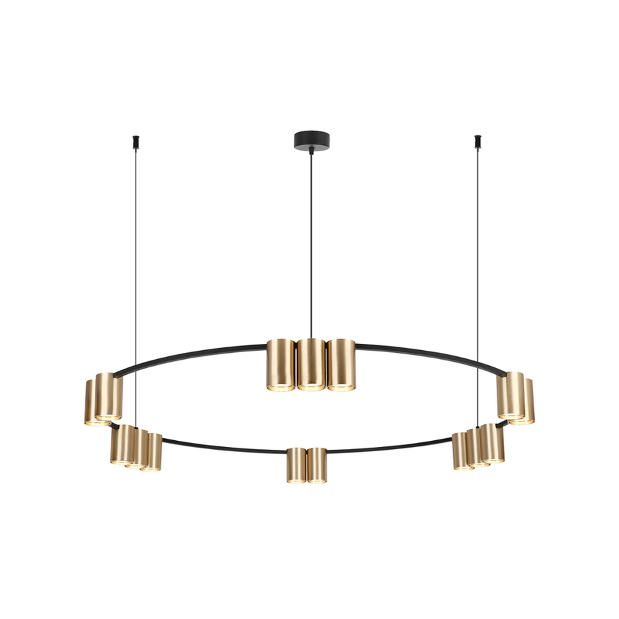Genesis Hängeleuchte Pendelleuchte Lampe Gu10 Decke Schwarz Gold Aluminium B-Ware - 5902693803782