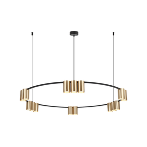 B-Ware Genesis Hängeleuchte Pendelleuchte Lampe Gu10 Decke Schwarz Gold Aluminium